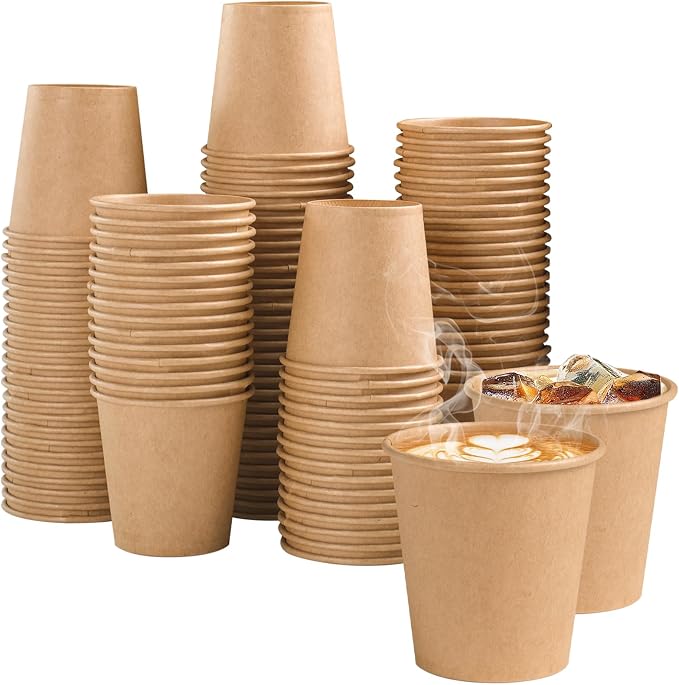 Lamosi 100 Count 3 oz Kraft Paper Cups, Disposable Small Coffee Cups, 3 Ounce by BuyNow