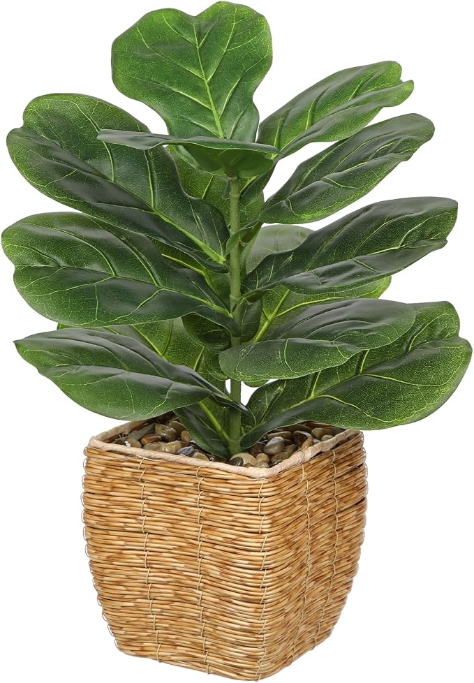 Briful Fake Plants Potted Fiddle Leaf Fig Artificial Plants Indoor Realistic by Briful