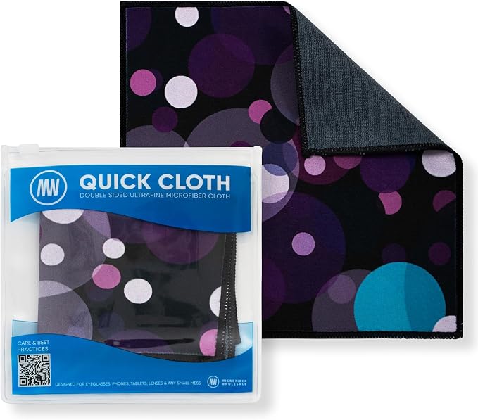 Microfiber Wholesale Quick Cloth Glasses Cleaning Cloths – 8x8 Bubbles 2-Pack by MicrofiberWholesale