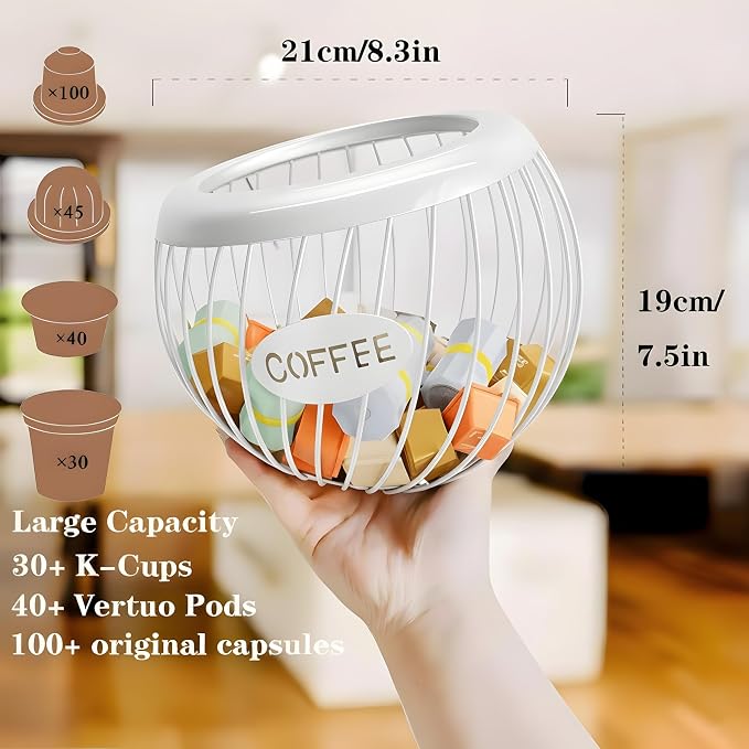 AIYICIII Coffee Pod Holder, K Cup Holder, Large Capacity Kcups Organizer - Image 6