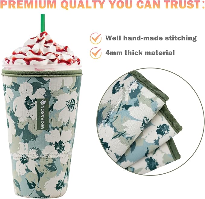 Reusable Iced Coffee Cup Sleeve Insulator - Image 4