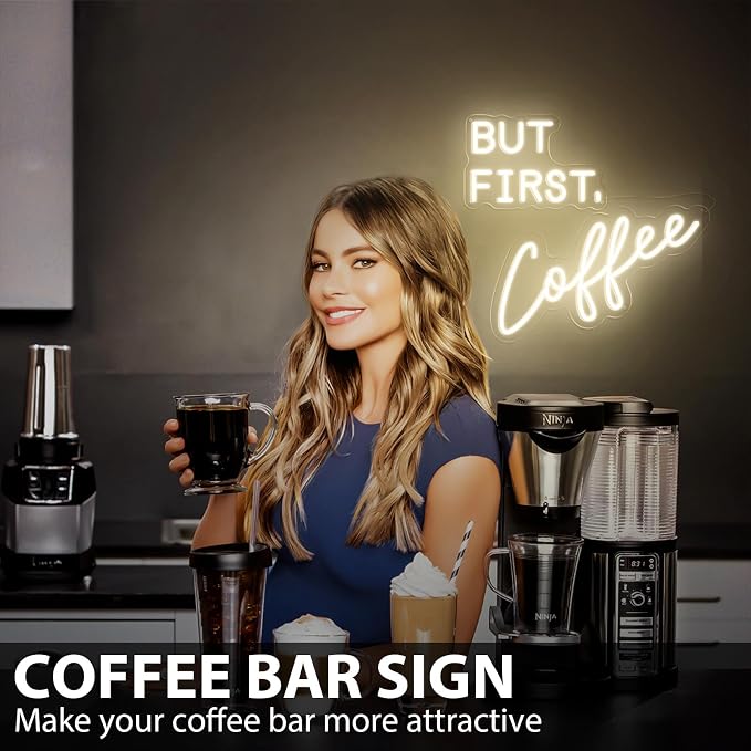 But First Coffee Neon Sign for Wall Decor, 17 * 16in Dimmable Warm White LED - Image 3