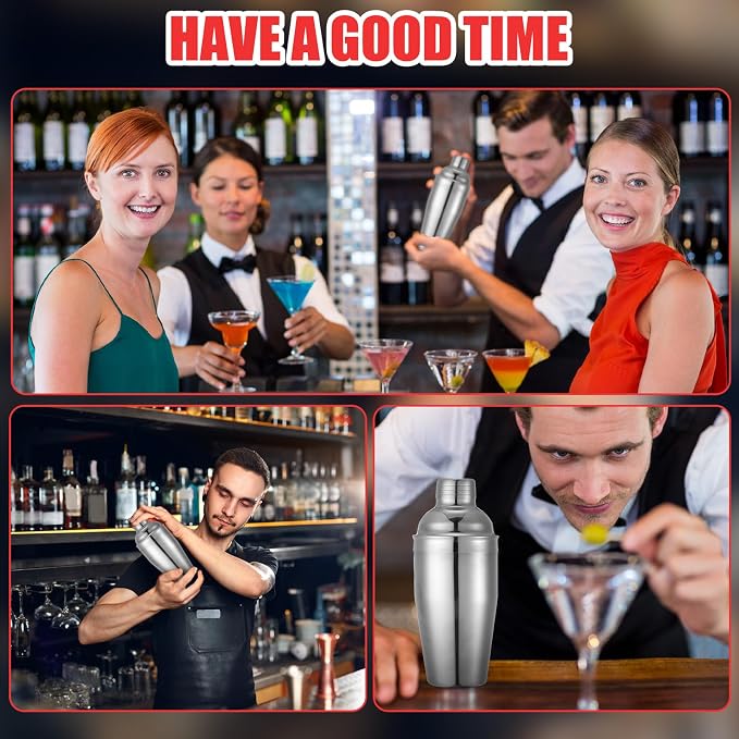 Nitial 6 Pcs Bar Cocktail Shaker Professional Stainless Steel Martini Drink - Image 6