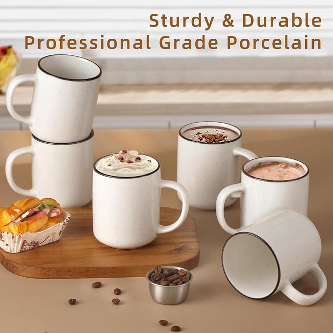 Coffee Mugs Set of 6, 12 oz Coffee Cups Ceramic, Coffee Cup Set - Image 3