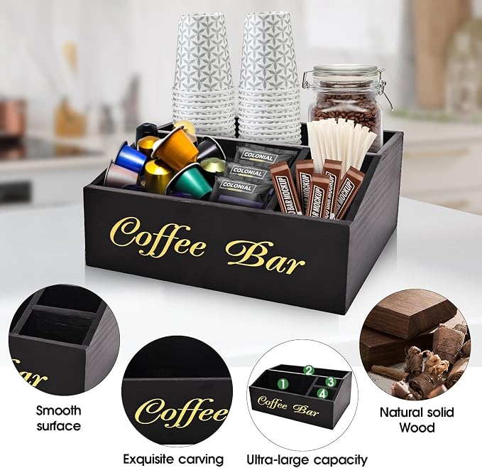 Coffee Station Organizer for Countertop, Coffee Bar Accessories Storage - Image 2