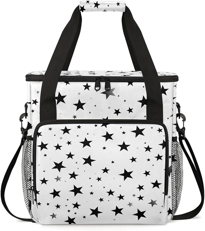 Geometric Stars Coffee Maker Carring Bag, Large Insulated Storage Organizer by Home