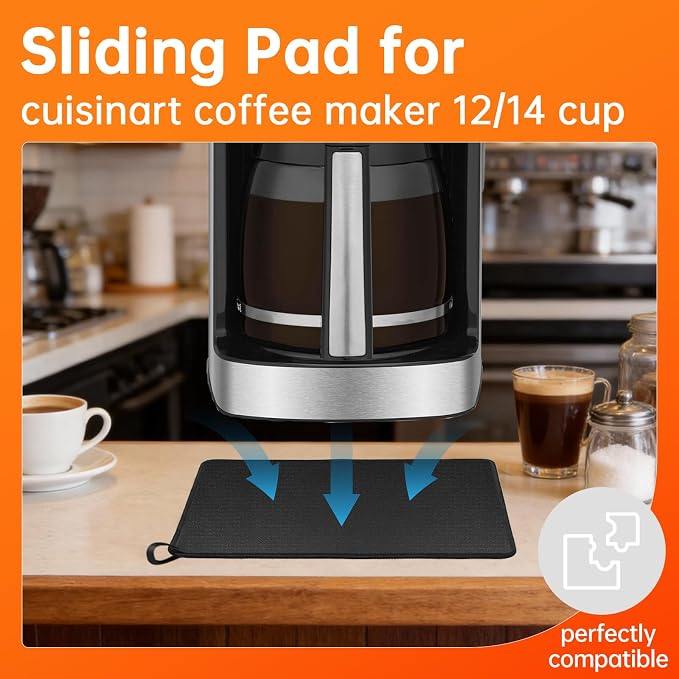 Sliding Mat Compatible with Cuisinart Coffee Maker 14 cup- Smooth Glide with - Image 6