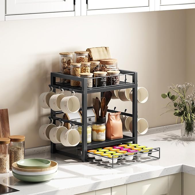 HOOBRO Coffee Mug Cup Holder, Tree Bar Station Organizer - Image 5