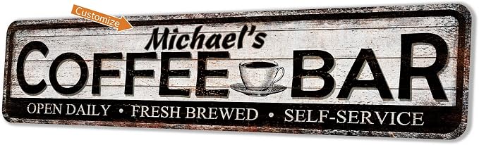 Custom Personalized Name Cafe Bar Sign - Image 4