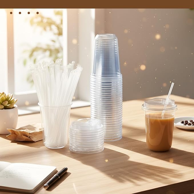 Ziliny 50 Pcs 16oz Clear Plastic Cups - Image 5