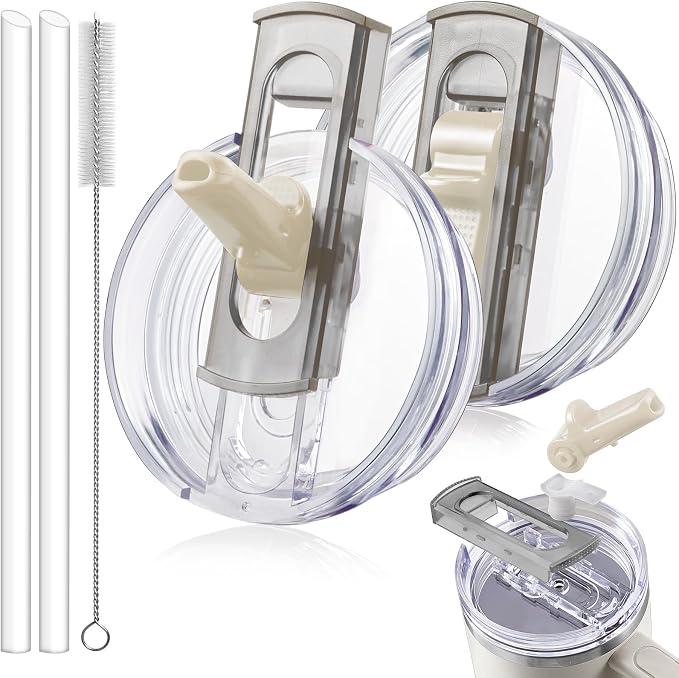2 Pack Detachable Flip Straw Lid Replacement by ANTAND