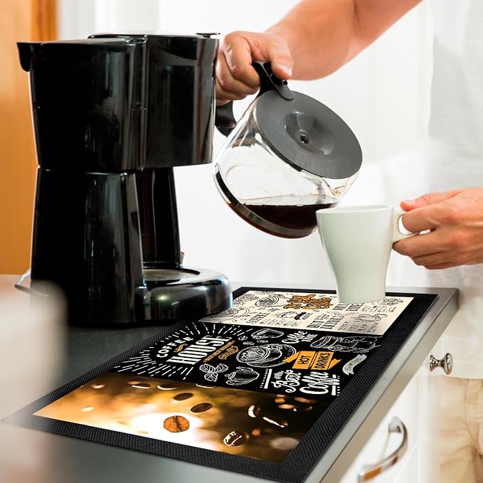 Coffee Bar Mat - Coffee Gifts - Coffee Lover - Coffee Bar Accessories - Barista - Image 3