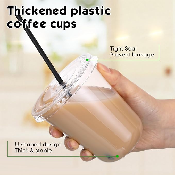 Ziliny 25 Set Clear Plastic Cups - Image 4