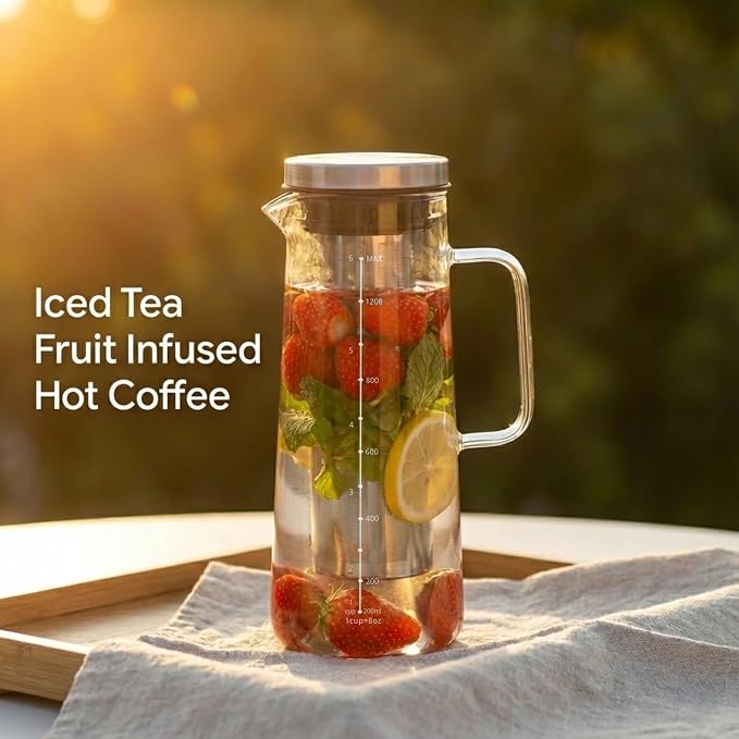 Cold Brew Coffee Maker & Ice Tea Maker, 1.4L/48oz Cold Brew Pither, - Image 7