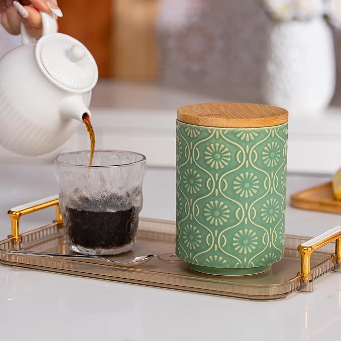 TEATALK Ceramic Canister with Airtight Lid, Tea Storage, 23 Fl Oz - Image 6