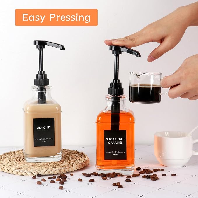 Coffee Syrup Dispenser 16 oz 2 Pack, Syrup Dispenser - Image 4