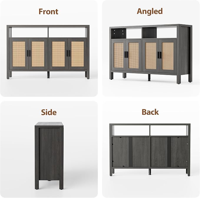 Mericonia Rattan Buffet Cabinet - Image 9