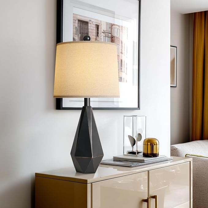 PoKat 23'' Farmhouse Table Lamps Set of 2, Modern Nightstand Lamps - Image 4
