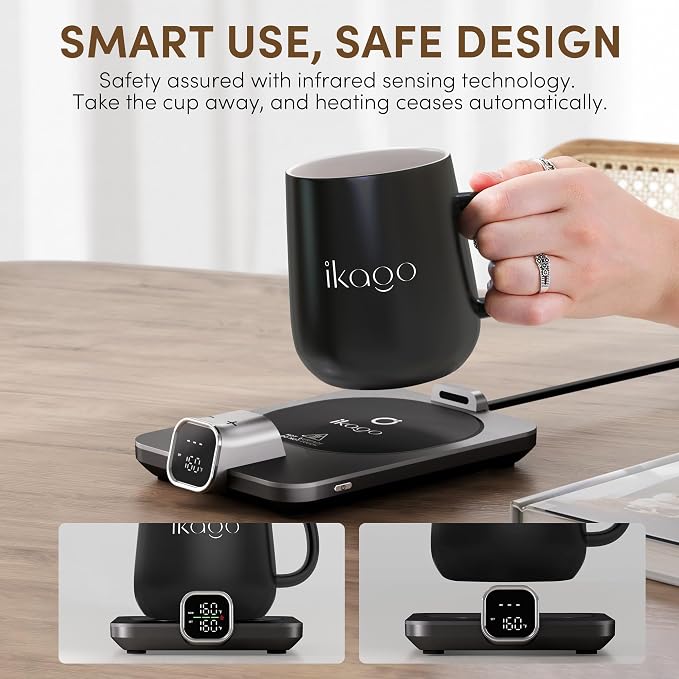 Coffee Mug Warmer & iKago Mug Set, Accurate Temperature Control Smart Heated Mug - Image 4