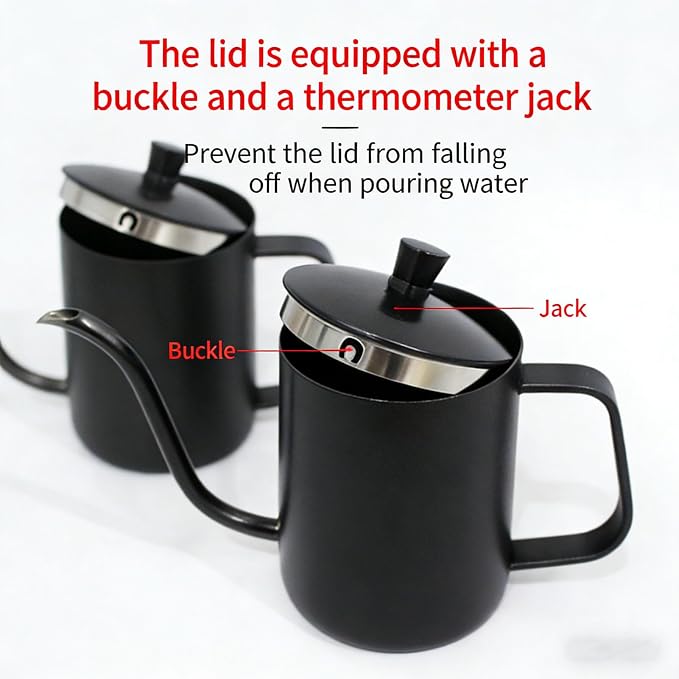 Pour Over Coffee Kettle – 304 Stainless Steel Gooseneck Kettle - Image 5
