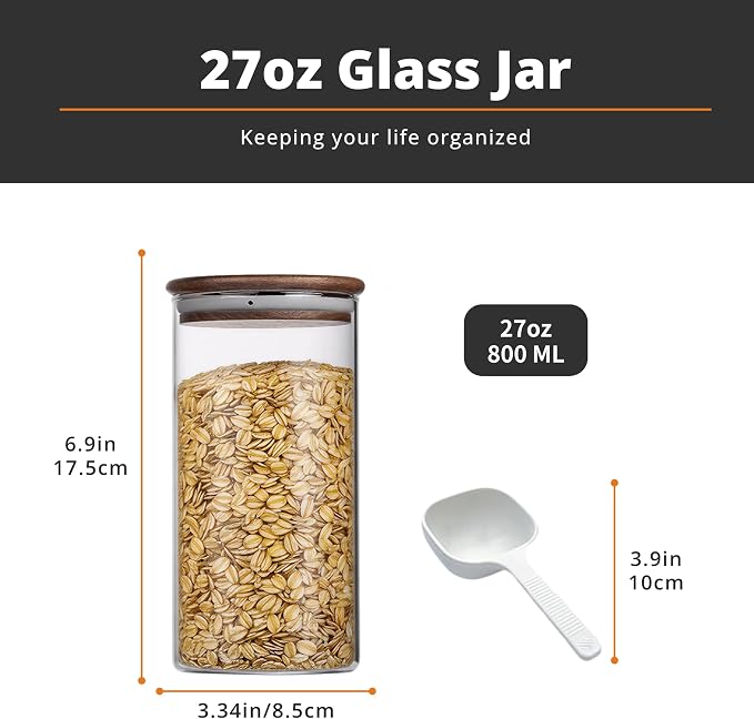Vandroop 27oz Glass Storage Jars - Image 2