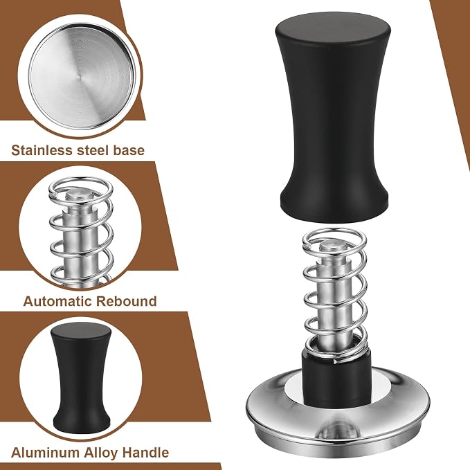 Roowest 5 Pack 54 mm Espresso Accessories Kit Wooden Tamper Station Coffee - Image 4