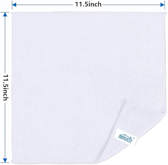HOMEXCEL White Microfiber Cleaning Cloth 600 Pack, Microfiber Towel - Image 2