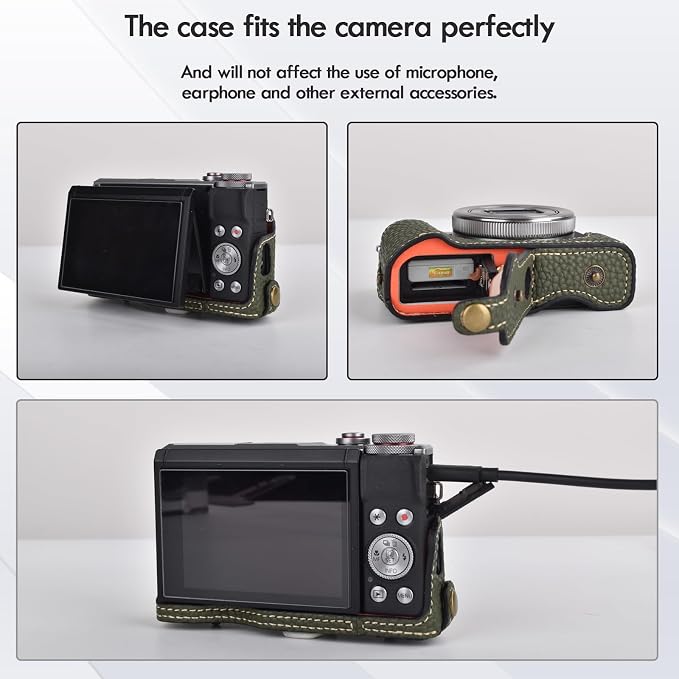 Rieibi G7 X G7X II G7X III Case, Vintage Leather Camera Case - Image 5