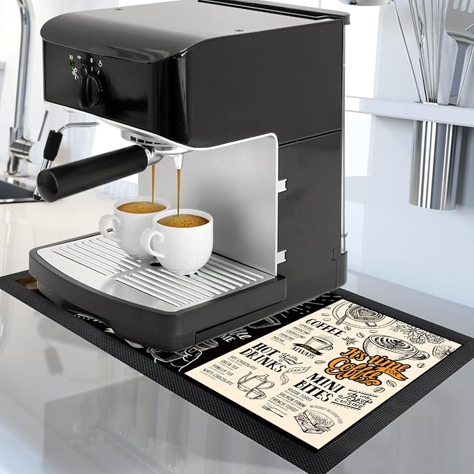 Coffee Bar Mat - Coffee Gifts - Coffee Lover - Coffee Bar Accessories - Barista - Image 2