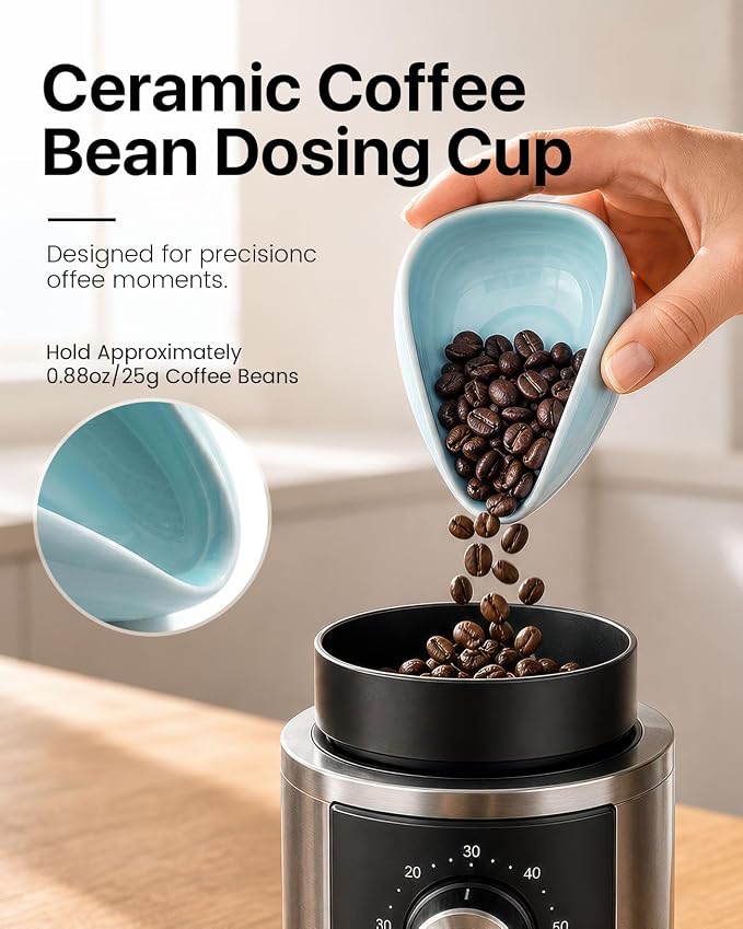 Ceramic Coffee Bean Dosing Cup + 10ml/0.35oz Sprayer + 5ml/0.18oz Dual-Headed - Image 2