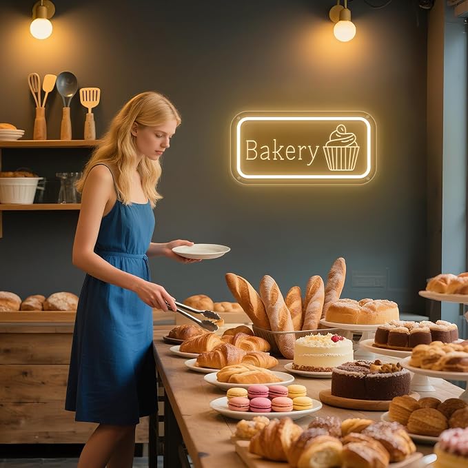 Bakery Neon Sign for Wall Decor Dimmable LED Neon Light Bakery Light Up Signs - Image 6
