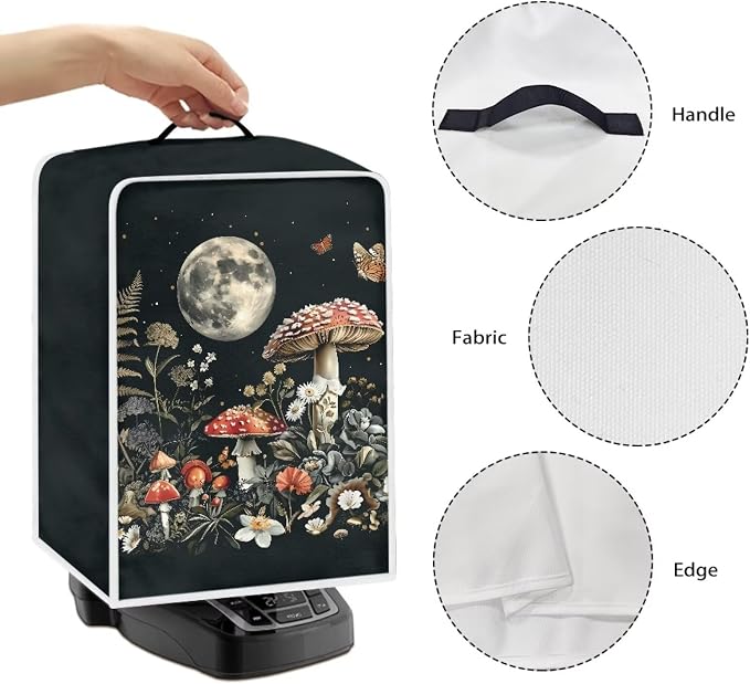 Mushroom Coffee Maker Cover Moon Dust Proof Appliance Cover Machine Washable - Image 5