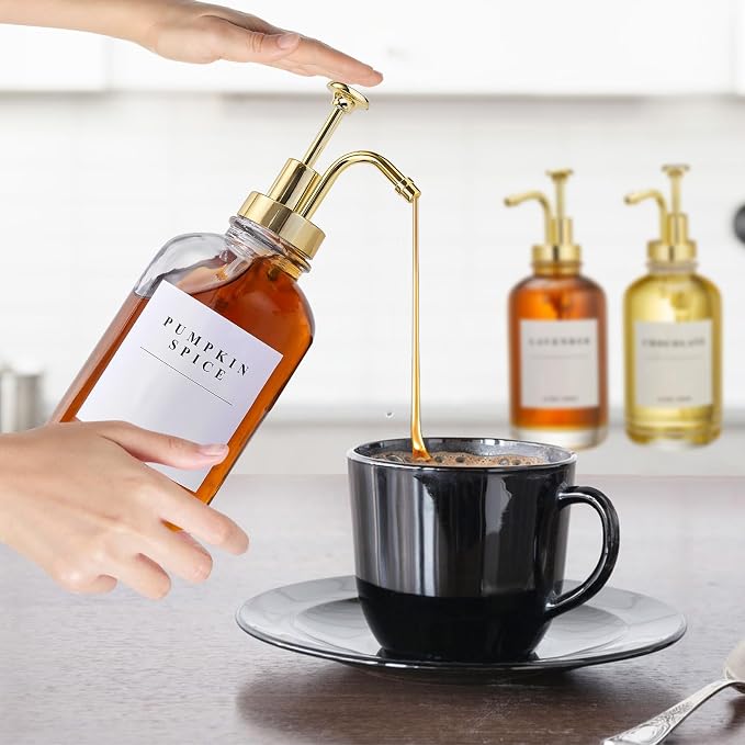 Coffee Syrup Dispenser for Coffee Bar, Coffee Syrup Pump Dispenser, Glass Syrup - Image 7