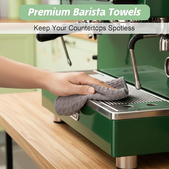 4 Pack Barista Towels, Waffle Weave Coffee Towel Cleaning Cloths - Image 3