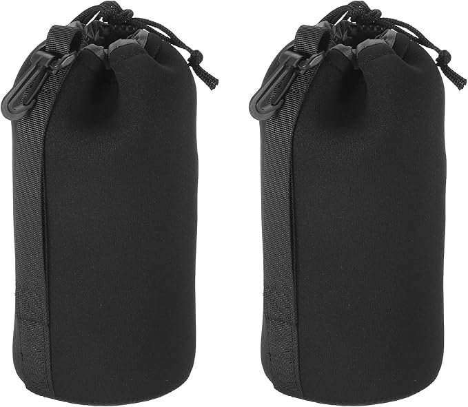 PATIKIL Camera Lens Bag, 2x 3.5" IDx9.8 H Neoprene Lens Pouch by PATIKIL