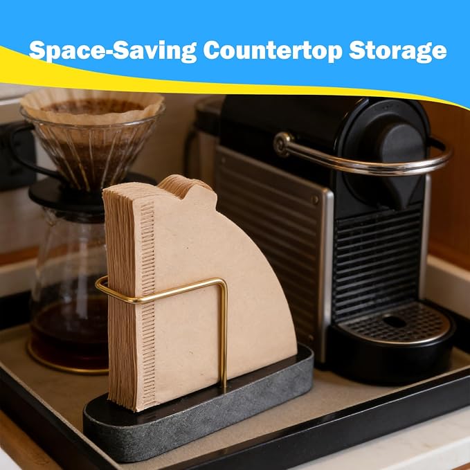Coffee Filter Holder for Counter, Non-Slip Marble Base Cone Filter Stand for - Image 8