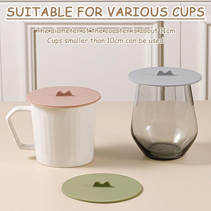 Silicone Cup Covers，universal silicone water dustproof and heat-resistant glass - Image 5