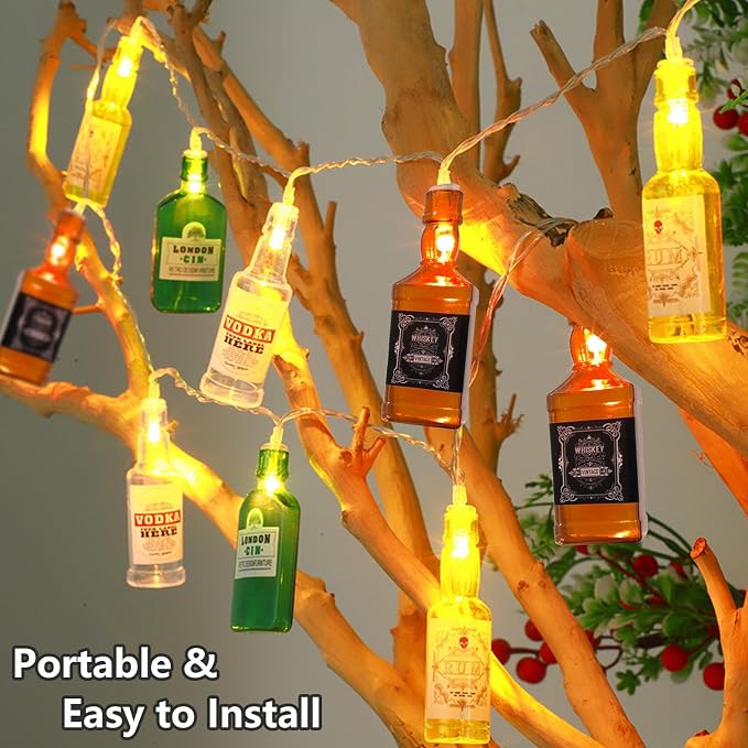 Battery Operated Wine Bottle String Lights, 6.86FT Summer Decorative Hanging - Image 6