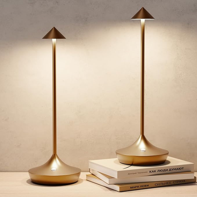 Cordless Rechargeable Table Lamp Set of 2, 3 Color Temperatures 9 Lighting Modes by ZenithLightTableLamp