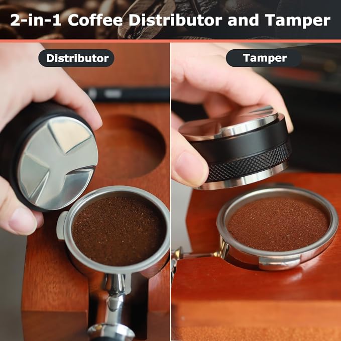 54mm Espresso Accessories Kit | 2-in-1 Distributor and Tamper, WDT Espresso - Image 6