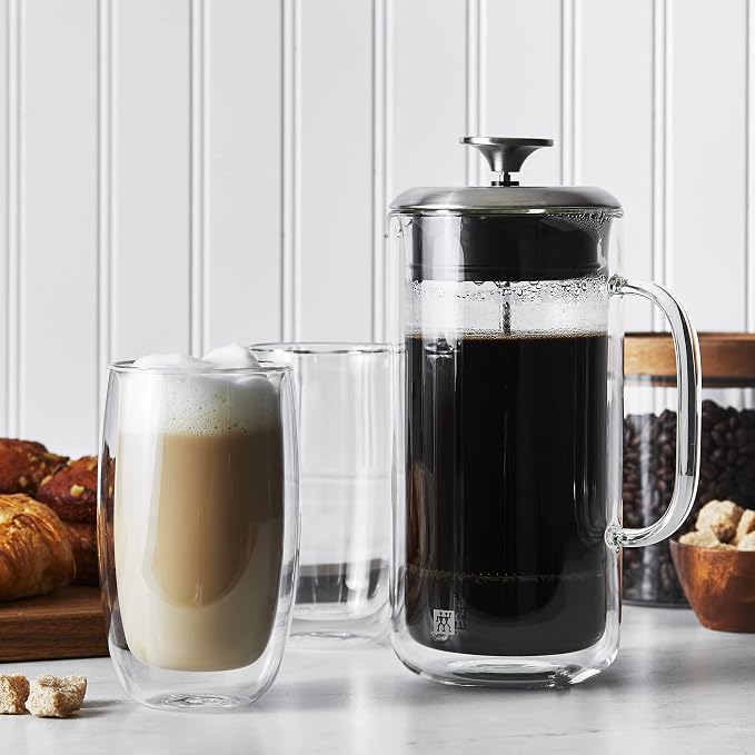 ZWILLING Sorrento Double Wall French Press and Latte Glass - Image 3