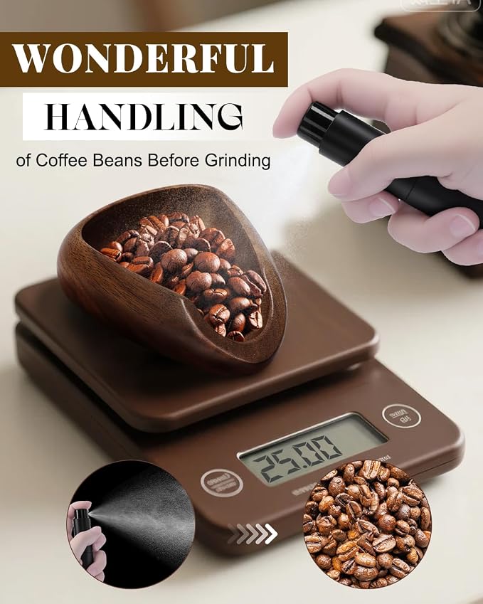 Coffee Bean Dosing Cup Set, Walnut Dosing Tray - Image 5