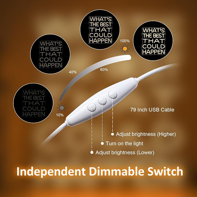 What's The Best That Could Happen Neon Sign Bars Adjustable Brightness Art neon - Image 5