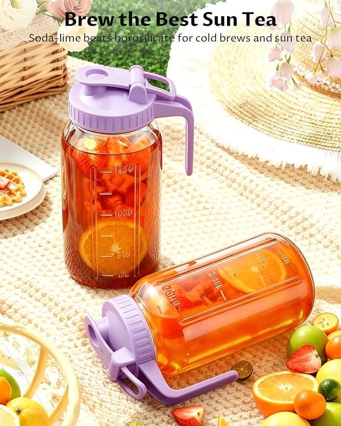 64oz Glass Mason Jar Pitcher - Image 7