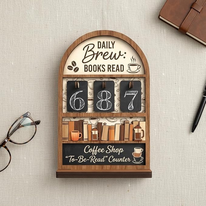 Personalized Book Read Tracker, Wooden Books Read This Year Counter, Reading - Image 3
