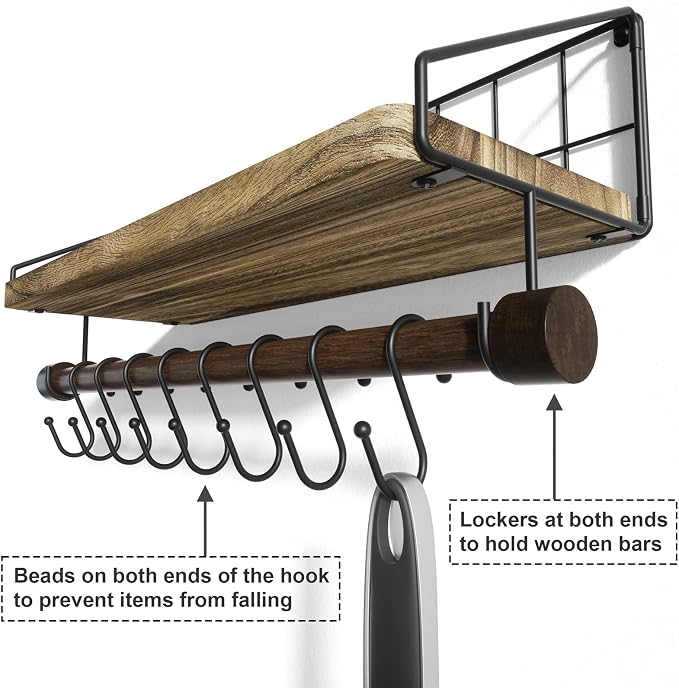 Alsonerbay Floating Shelves Wood Shelves - Image 5
