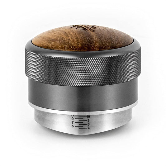 CrossCreek 54mm Espresso Distributor | Adjustable Depth Distribution Tools Fits 54mm Breville Portafilter | Stainless Steel & Walnut Coffee Distributor | Espresso Machine Accessories for Coffee Bar