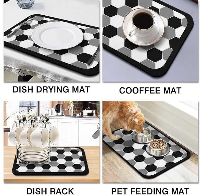 Coffee Mat -Lattice Absorbent Coffee Bar Mat - Image 4