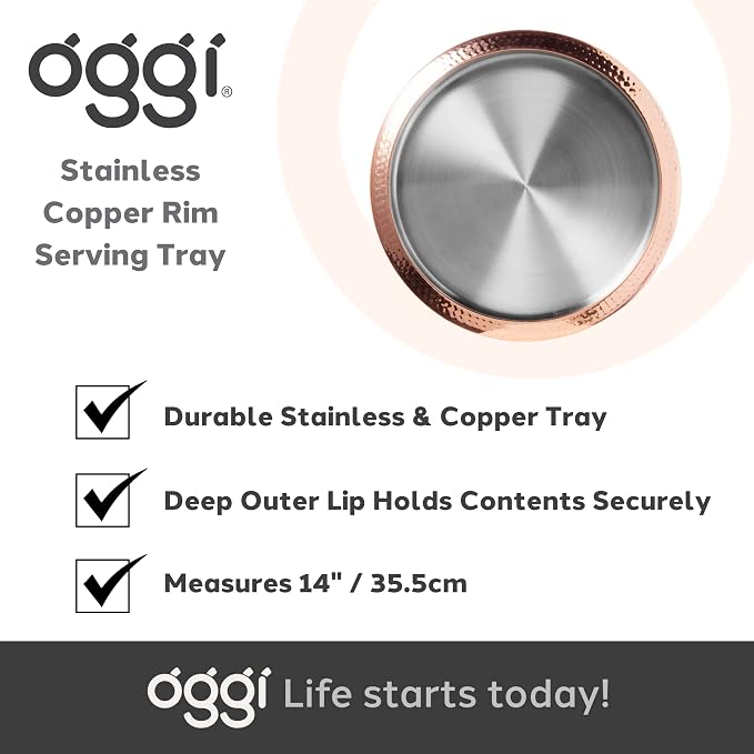 OGGI Round Stainless Steel Tray - Image 7