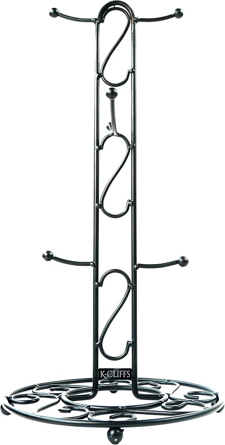 K-Cliffs Metal Coffee Cup Holder Kitchen Coffee Mug Tree Countertop Tea Cups by K-Cliffs
